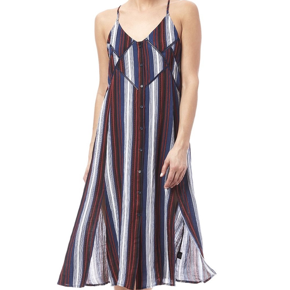 NWOT Lush Striped Printed Midi Dress